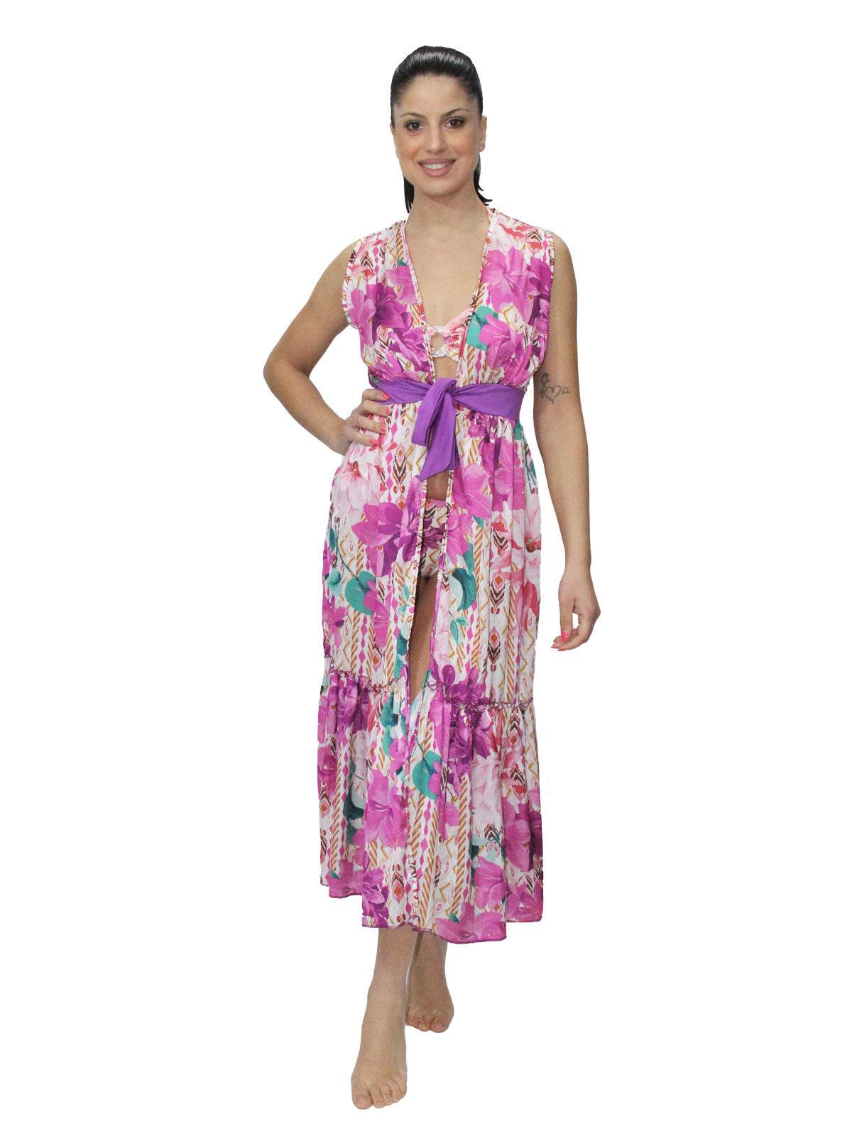 Abito Lungo Donna H106 Huitre - evabiancheria